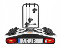BAGAŻNIK ROWEROWY NA 2 ROWERY AGURI ACTIVE BIKE 2 SREBRNY