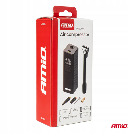 Kompresor samochodowy z wyświetlaczem LED 12V 100W AMIO-04376