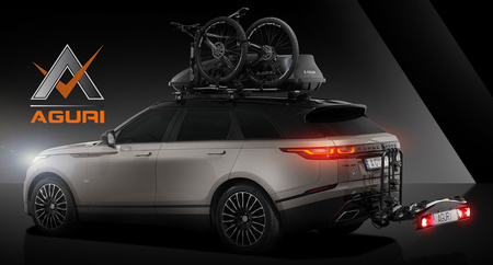 BAGAŻNIK ROWEROWY NA 2 ROWERY AGURI ACTIVE BIKE 2 SREBRNY