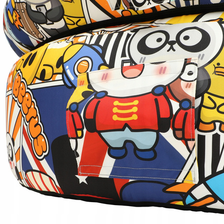 Sofa dmuchana Yolco z oparciem wielokolorowa 171x68 cm 400 kg