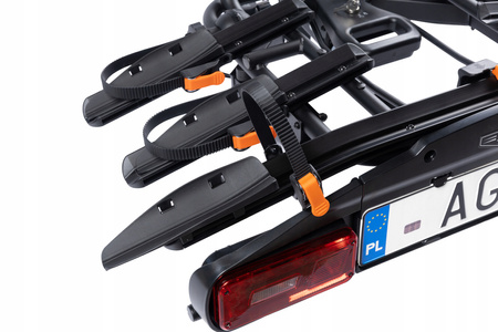 Bagażnik rowerowy na hak Aguri ACTIVE BIKE PRO 3 13-PIN Uchylany Zamykany