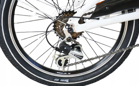 Rower Składak Maxim MC 1.0 Koła 20 Rama 13 Aluminiowy 6 - Biegowy Biały