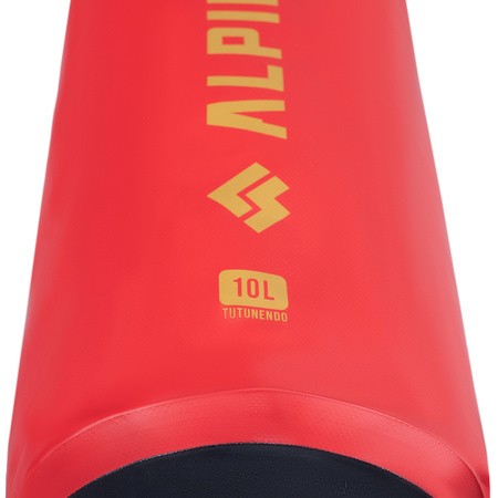 Worek wodoszczelny Alpinus Tutunendo-Hobart 10 czerwony PCV, rolowany IPX6