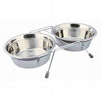 Zestaw dwóch misek metalowa Trixie srebrny 1,5 l