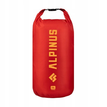 Worek wodoodporny Alpinus Tutunendo 20 litrów lekki, czerwony, rolowany